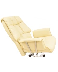 Sillón de oficina FIRENZE, alto, regulación de altura, mecanismo multifunción, similpiel beige