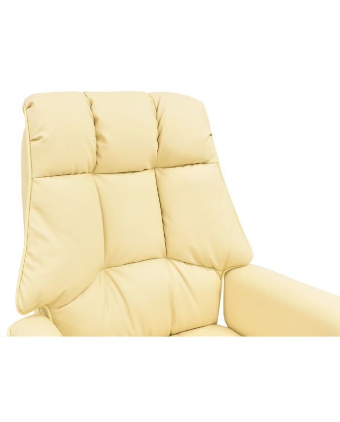 Sillón de oficina FIRENZE, alto, regulación de altura, mecanismo multifunción, similpiel beige