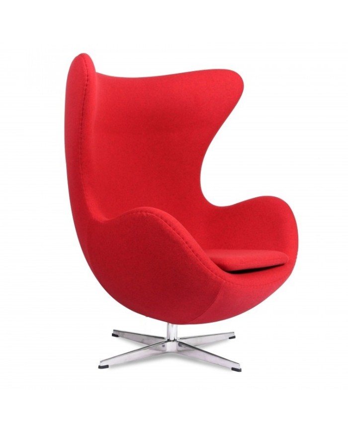 Sillón EG, tapizado cachemira rojo