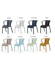 Sillón LUGO, apilable,  polipropileno blanco*