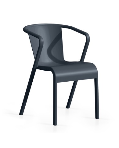 Sillón LUGO, apilable,  polipropileno blanco*