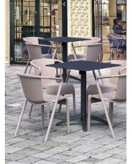 Sillón LUGO, apilable,  polipropileno blanco*