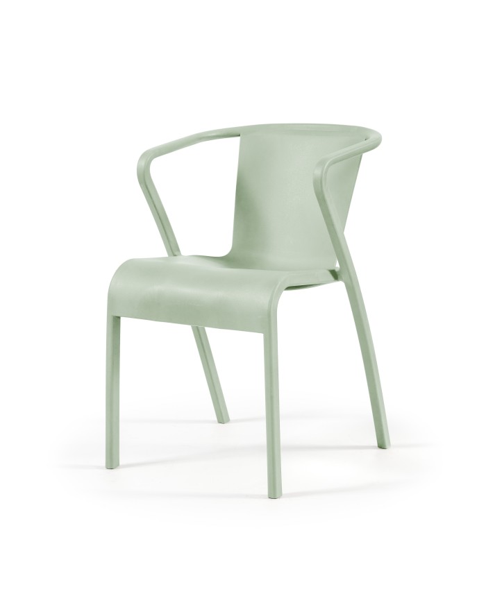 Sillón LUGO, apilable,  polipropileno blanco*