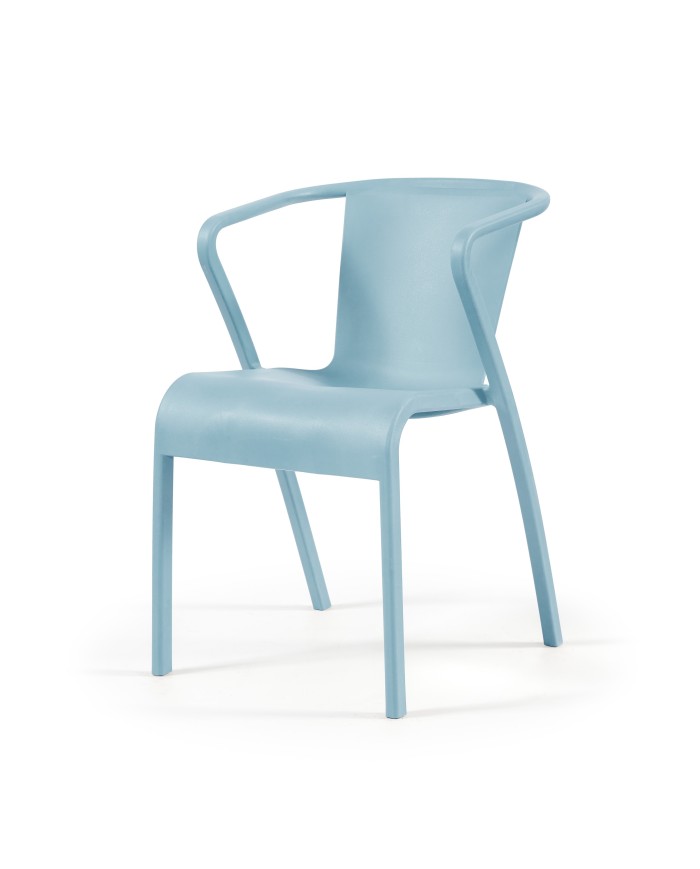 Sillón LUGO, apilable,  polipropileno blanco*