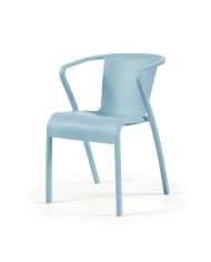 Sillón LUGO, apilable,  polipropileno blanco*