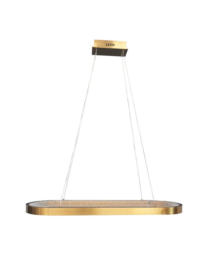 Lámpara BERLIE 90, colgante, aluminio, dorada, led