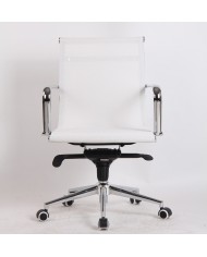 Sillón de oficina MAX NEW, giratorio, malla blanca
