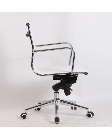 Sillón de oficina MAX NEW, giratorio, malla blanca