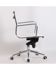 Sillón de oficina MAX NEW, giratorio, malla blanca