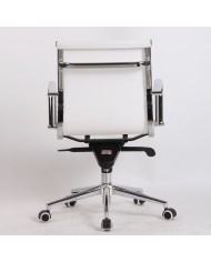 Sillón de oficina MAX NEW, giratorio, malla blanca
