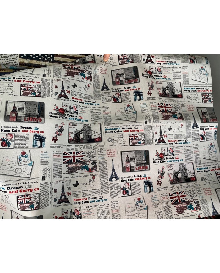 Silla TORRE 4P, madera, transparente, cojín estampado moderno