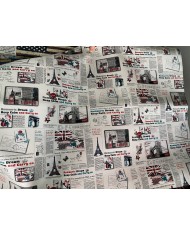 Silla TORRE 4P, madera, transparente, cojín estampado moderno