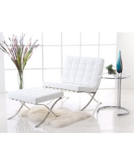 Mesa EG NEW, regulable, acero inoxidable y cristal, 50 cms de diámetro