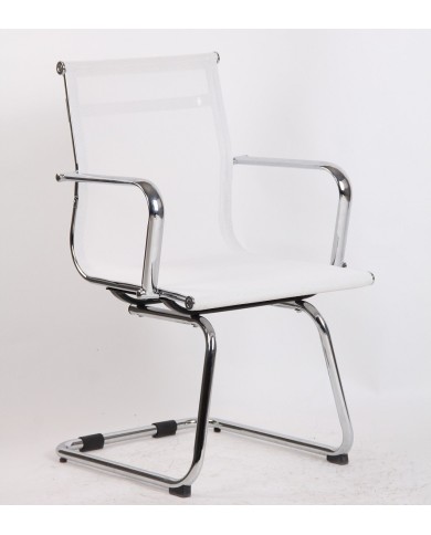 Sillón de oficina MAX NEW, fijo, malla blanca