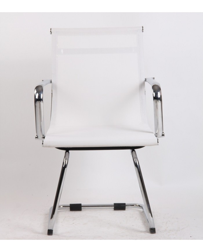 Sillón de oficina MAX NEW, fijo, malla blanca