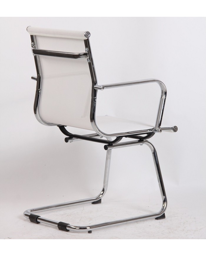 Sillón de oficina MAX NEW, fijo, malla blanca