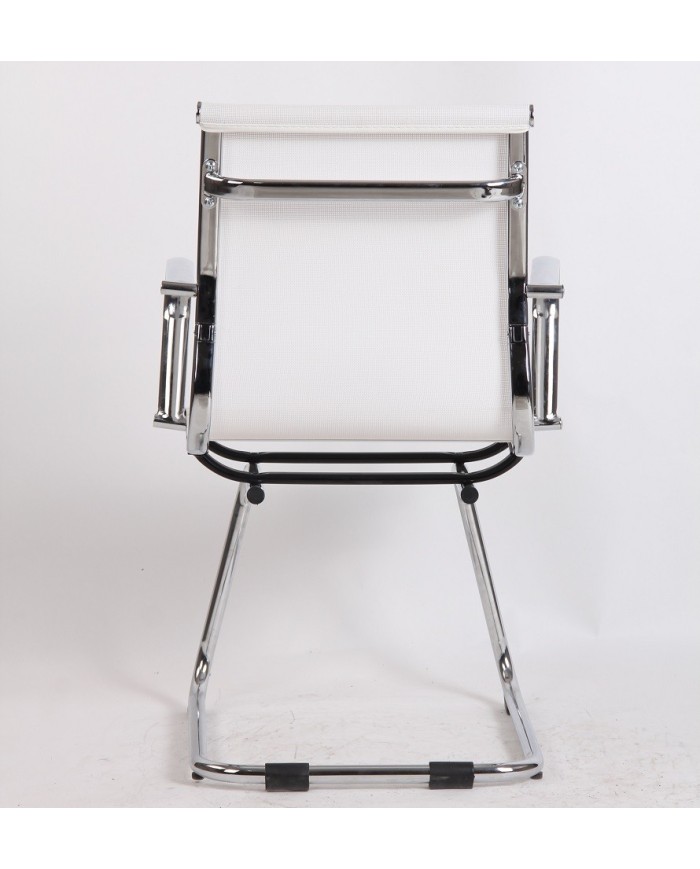 Sillón de oficina MAX NEW, fijo, malla blanca