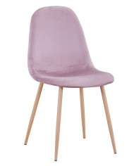 Silla EPOQUE NEW, patas metálicas, terciopelo rosa 25