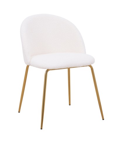 Silla TEDDY, patas doradas, tapizado lana