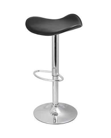 Taburete SAMBA (M), cromado, nappel negro