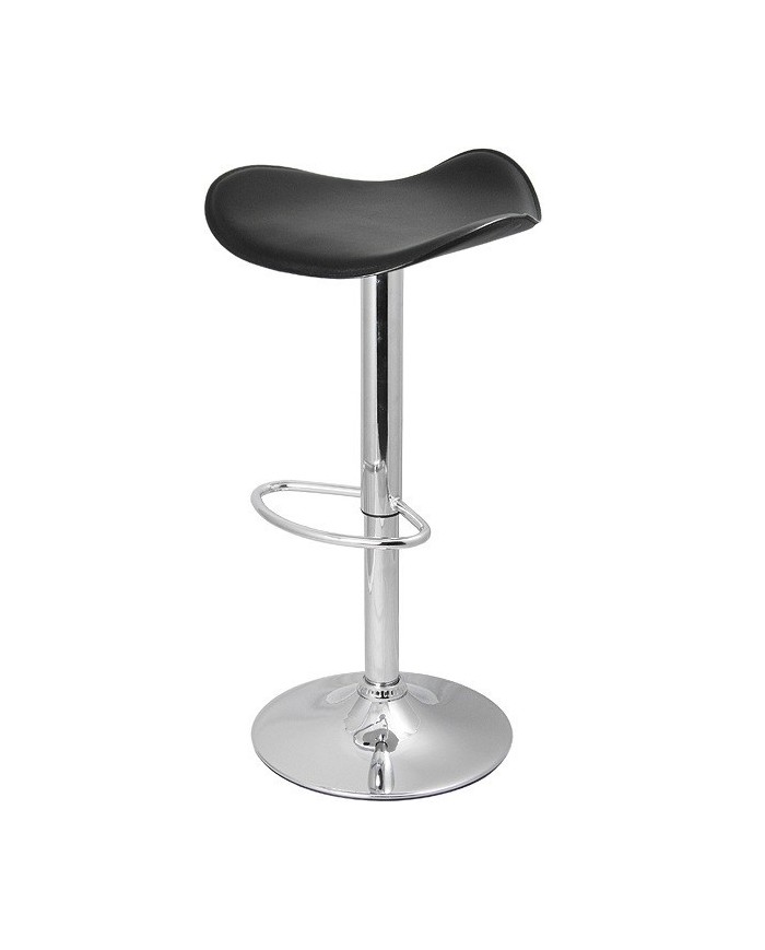 Taburete SAMBA (M), cromado, nappel negro