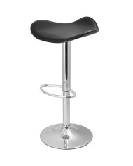 Taburete SAMBA (M), cromado, nappel negro