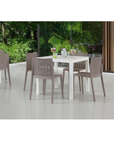 Silla CHOPIN, apilable,  polipropileno antracita