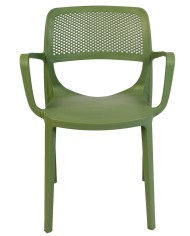 Sillón VERDI, apilable, polipropileno verde