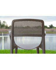 Sillón VERDI, apilable, polipropileno antracita