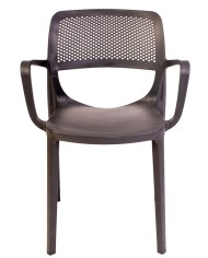 Sillón VERDI, apilable, polipropileno antracita