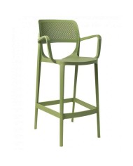 Taburete VERDI, polipropileno verde