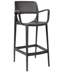 Taburete VERDI, polipropileno antracita