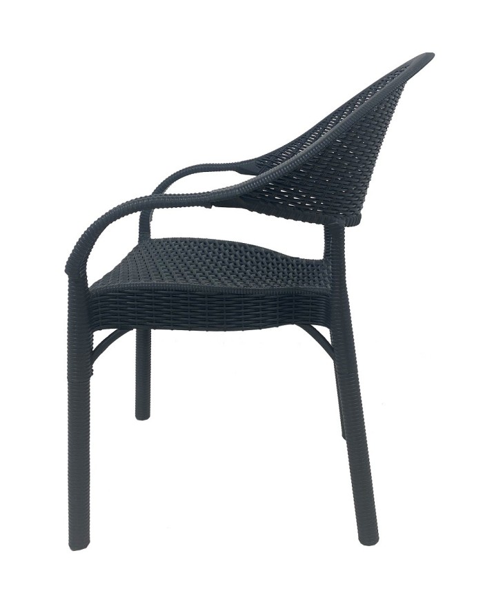 Sillón RICK, apilable, polipropileno antracita