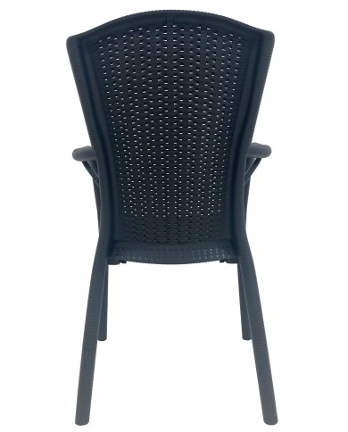 Sillón NESTOR, apilable, polipropileno antracita