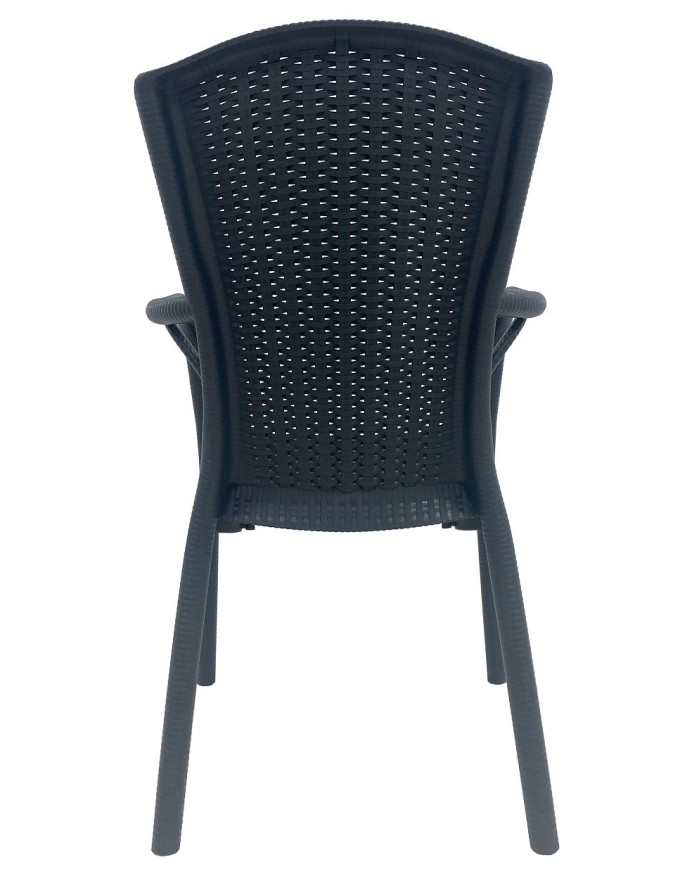 Sillón NESTOR, apilable, polipropileno antracita