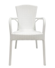 Sillón NESTOR, apilable, polipropileno blanco