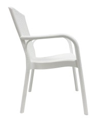 Sillón NESTOR, apilable, polipropileno blanco