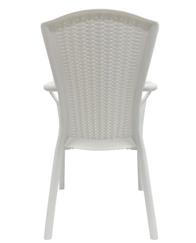 Sillón NESTOR, apilable, polipropileno blanco