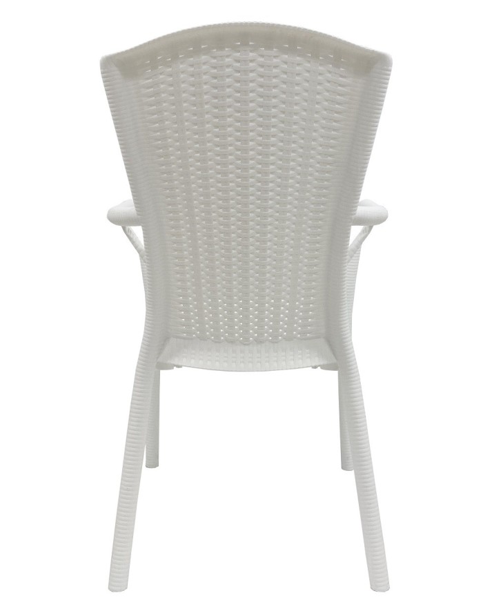 Sillón NESTOR, apilable, polipropileno blanco