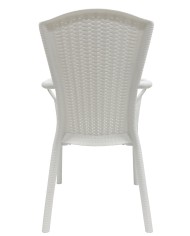 Sillón NESTOR, apilable, polipropileno blanco