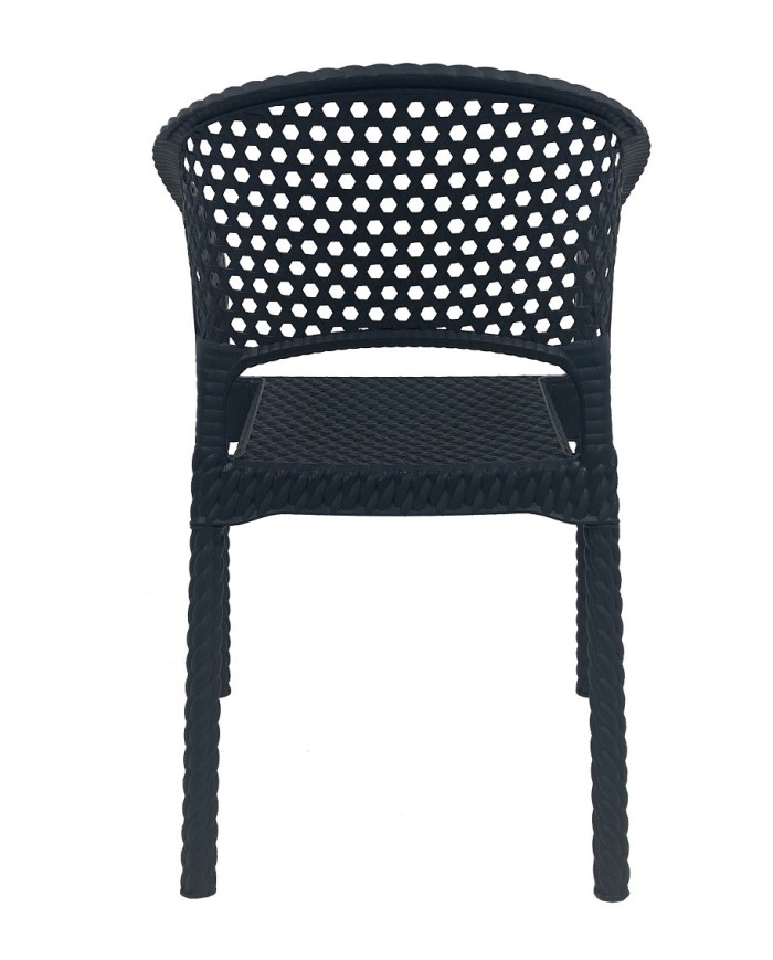 Sillón CALVIN, apilable, polipropileno antracita