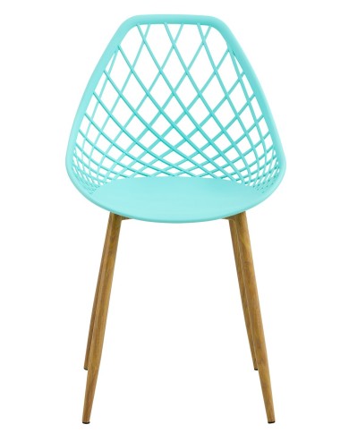 Silla STRAUSS, metal, polipropileno verde pastel