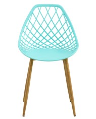 Silla STRAUSS, metal, polipropileno verde pastel