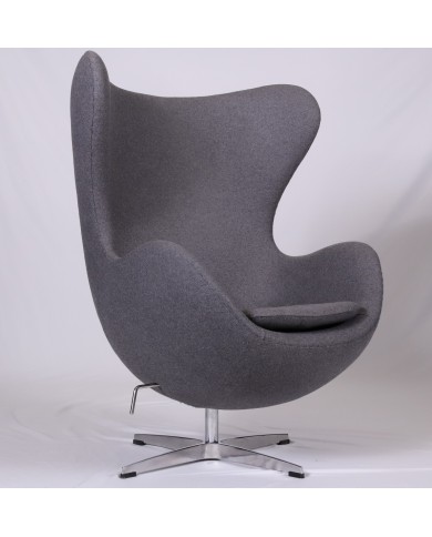 Sillón EG, fibra de vidrio, basculante, tapizado cachemir gris oscuro