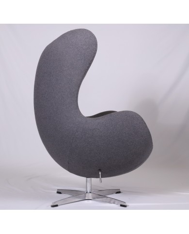 Sillón EG, fibra de vidrio, basculante, tapizado cachemir gris oscuro