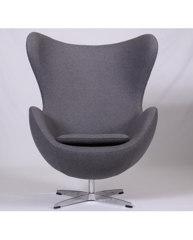 Sillón EG, fibra de vidrio, basculante, tapizado cachemir gris oscuro