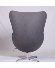 Sillón EG, fibra de vidrio, basculante, tapizado cachemir gris oscuro