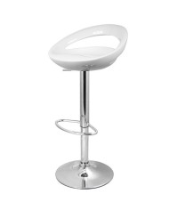 Taburete FLIT ( M ), cromado, abs blanco
