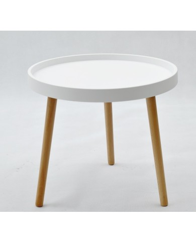 Mesa ANNIA ( M ), baja, madera, polipropileno blanco