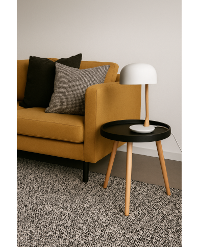 Mesa ANNIA ( M ), baja, madera, polipropileno negro